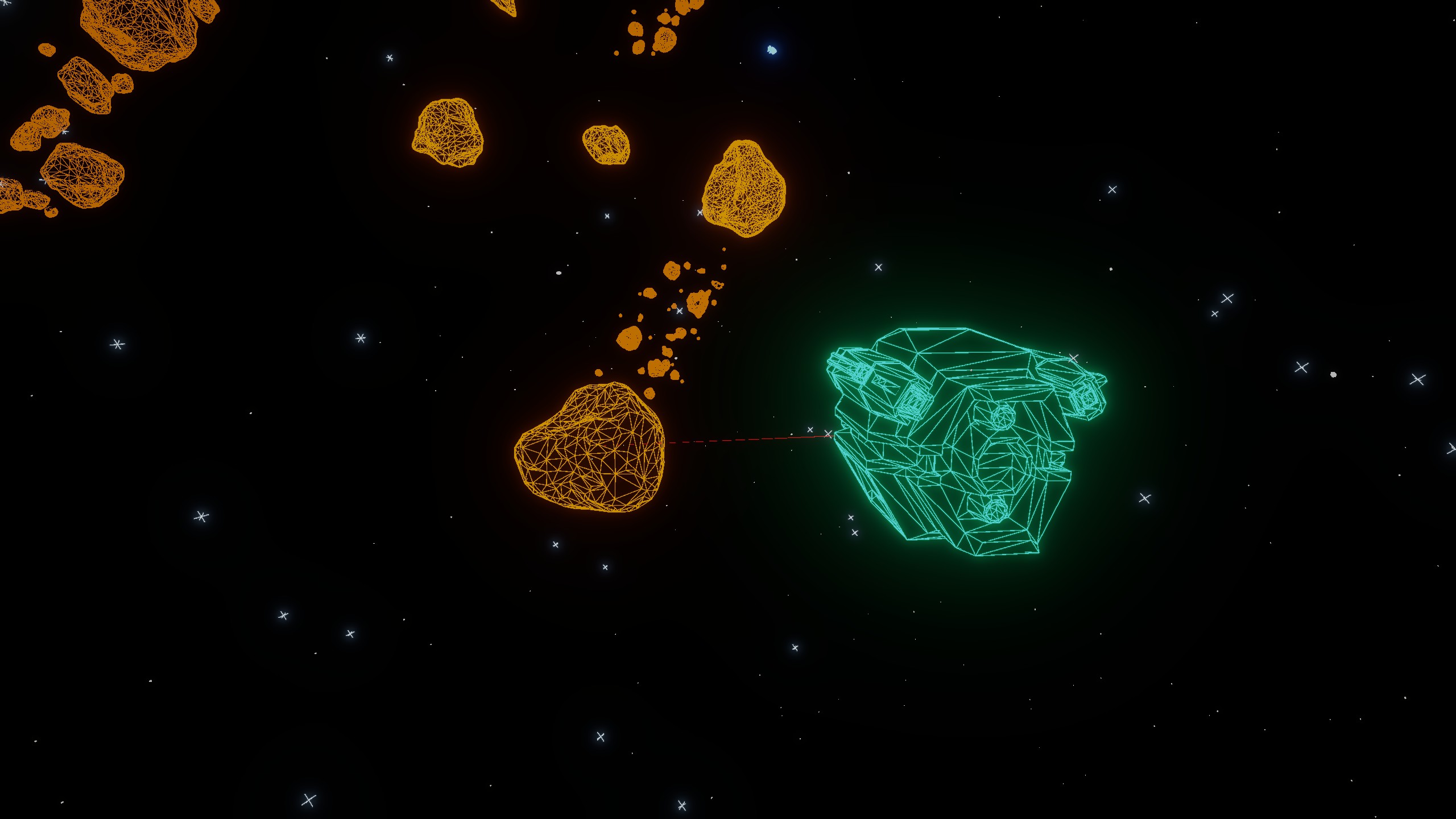 Running mining lasers on an asteroid