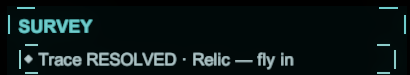 Trace resolved into a Relic cache